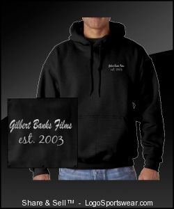 Adult GILBERT BANKS FILMS Embroidered Hooded Sweatshirt Design Zoom